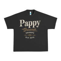 Pigment Black Mens Pappy Because Grandpa Is For Old Guys Funny Urban Heavy Tee - linhVisuals