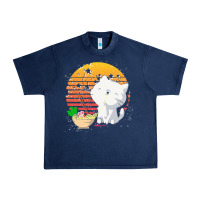 Navy cat t  shirt ramen noodles kawaii cat t  shirt Urban Heavy Tee - linhVisuals