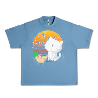 Pebble Blue cat t  shirt ramen noodles kawaii cat t  shirt Urban Heavy Tee - linhVisuals