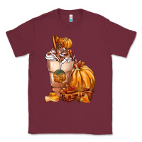 Burgundy Pumpkin Spice Coffee Classic Tee - FaDigitalArtStudio
