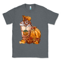 Charcoal Heather Pumpkin Spice Coffee Classic Tee - FaDigitalArtStudio