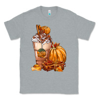 Heather Grey Pumpkin Spice Coffee Classic Tee - FaDigitalArtStudio