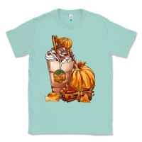 Seafoam Pumpkin Spice Coffee Classic Tee - FaDigitalArtStudio
