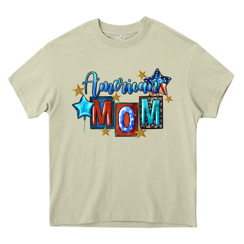 American Mom Mother's Day Heavy Core Tee by FaDigitalArtStudio | Teevron