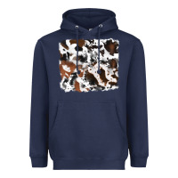 Navy cowhide background Heavyweight Hoodie - RanaPortraitStore