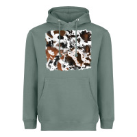 Sage cowhide background Heavyweight Hoodie - RanaPortraitStore