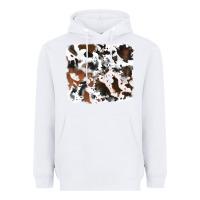 White cowhide background Heavyweight Hoodie - RanaPortraitStore