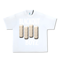 White blackout boyz black Urban Heavy Tee - linhVisuals