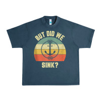 Midnight Navy mens funny boating shirt but did we sink rope anchor boat captain tank Urban Heavy Tee - linhVisuals