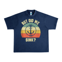 Navy mens funny boating shirt but did we sink rope anchor boat captain tank Urban Heavy Tee - linhVisuals