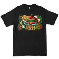 Black Christmas Teacher Premium Tee - FaDigitalArtStudio