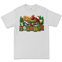 Dove Grey Christmas Teacher Premium Tee - FaDigitalArtStudio