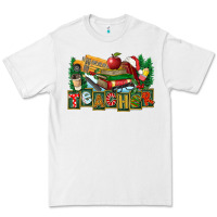 White Christmas Teacher Premium Tee - FaDigitalArtStudio