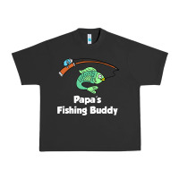 Pigment Black kids papa's fishing buddy grandson or granddaughter fish t shirt Urban Heavy Tee - linhVisuals