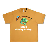 Peanut Butter kids papa's fishing buddy grandson or granddaughter fish t shirt Urban Heavy Tee - linhVisuals