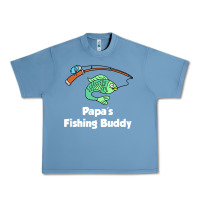 Pebble Blue kids papa's fishing buddy grandson or granddaughter fish t shirt Urban Heavy Tee - linhVisuals
