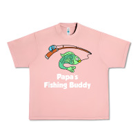 Salmon kids papa's fishing buddy grandson or granddaughter fish t shirt Urban Heavy Tee - linhVisuals