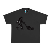 Pigment Black mens mowing bigfoot   golf course superintendent maintenance turf t sh Urban Heavy Tee - linhVisuals