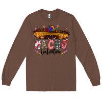 Chestnut festive sombrero and nacho art Long Sleeve Tee - CowhideDigitalArt