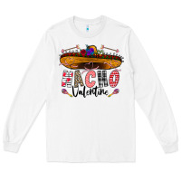White festive sombrero and nacho art Long Sleeve Tee - CowhideDigitalArt