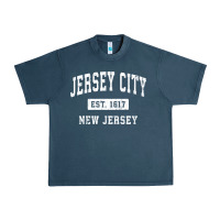 Midnight Navy jersey city new jersey nj vintage established sports design pullover h Urban Heavy Tee - linhVisuals
