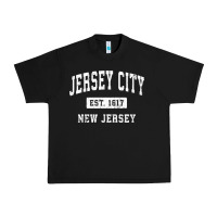 Black jersey city new jersey nj vintage established sports design pullover h Urban Heavy Tee - linhVisuals