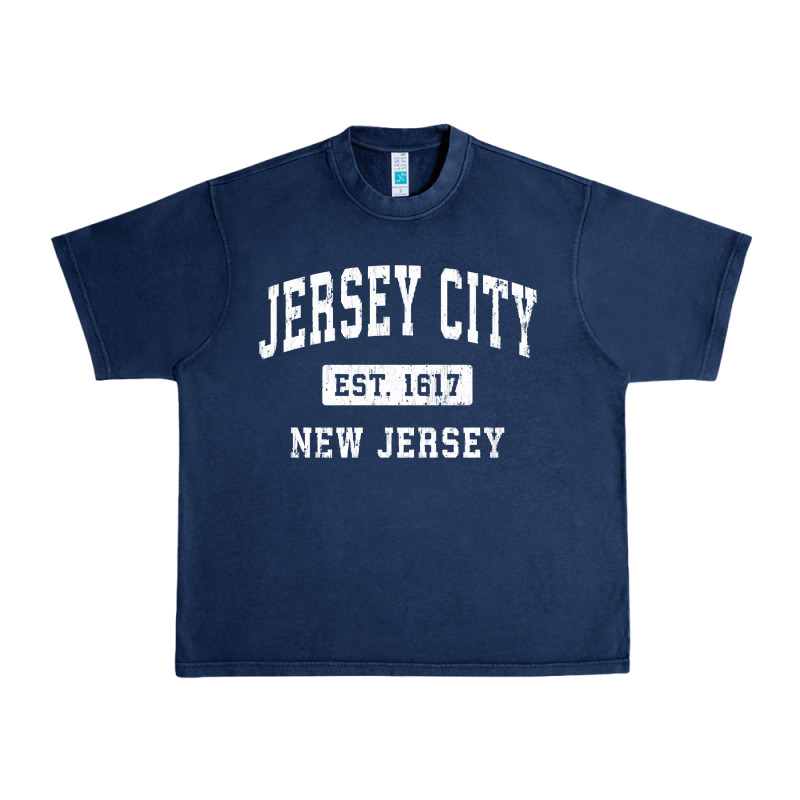 Jersey City New Jersey Nj Vintage Established Sports Design Pullover H Urban Heavy Tee by linhVisuals | Teevron