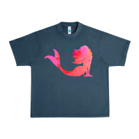 Midnight Navy mermaid t  shirt pink mermaid t  shirt Urban Heavy Tee - linhVisuals