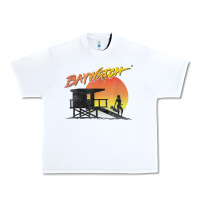 White baywatch lifeguard sunset t shirt Urban Heavy Tee - linhVisuals