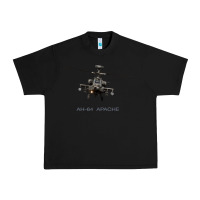 Black ah 64 apache longbow helicopter t shirt t shirt Urban Heavy Tee - linhVisuals