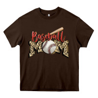 Chocolate Brown baseball mom Heavy Core Tee - FaDigitalArtStudio