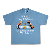 Pebble Blue it's all fun and games until someone loses a wiener shirt Urban Heavy Tee - linhVisuals