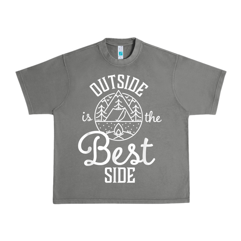 Outside Is The Best Side For Outdoor Campers And Hikers T Shirt Urban Heavy Tee by linhVisuals | Teevron