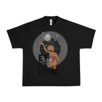 Black e.t. phone home spaceship flying away premium t shirt Urban Heavy Tee - linhVisuals