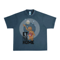 Midnight Navy e.t. phone home spaceship flying away premium t shirt Urban Heavy Tee - linhVisuals