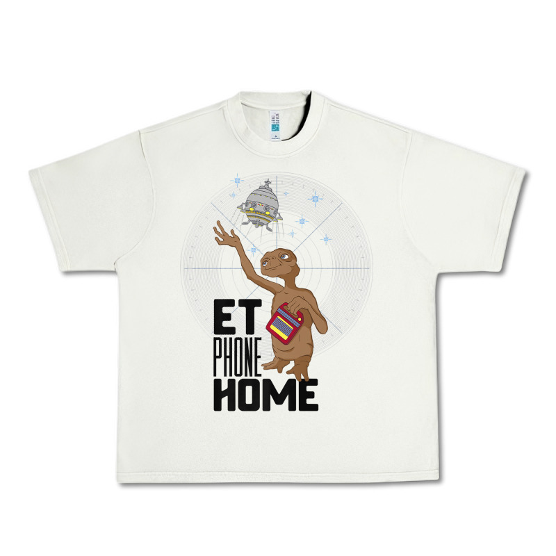 E.t. Phone Home Spaceship Flying Away Premium T Shirt Urban Heavy Tee by linhVisuals | Teevron