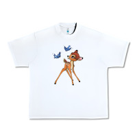White bambi Urban Heavy Tee - linhVisuals