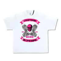 White biker gear motorcycle gifts biker chick i ride my biker tank top Urban Heavy Tee - linhVisuals