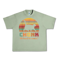 Oil Green chonk cat scale meme retro oh lawd he comin' memes t shirt Urban Heavy Tee - linhVisuals