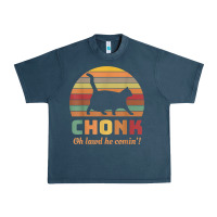 Midnight Navy chonk cat scale meme retro oh lawd he comin' memes t shirt Urban Heavy Tee - linhVisuals