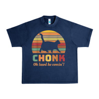 Navy chonk cat scale meme retro oh lawd he comin' memes t shirt Urban Heavy Tee - linhVisuals