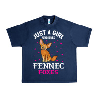 Navy fennec fox just a girl who loves fennec foxes t shirt Urban Heavy Tee - linhVisuals