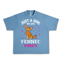 Pebble Blue fennec fox just a girl who loves fennec foxes t shirt Urban Heavy Tee - linhVisuals