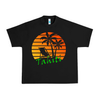 Black outdoor t  shirt tahiti retro vintage sunset t  shirt Urban Heavy Tee - linhVisuals