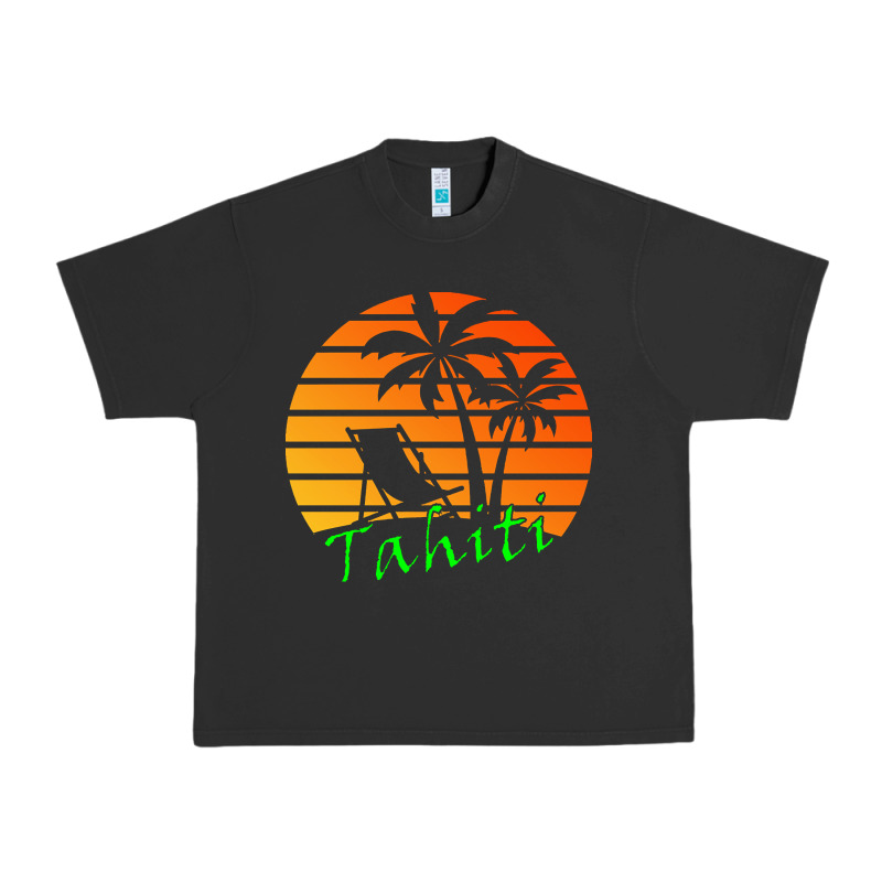 Outdoor T  Shirt Tahiti Retro Vintage Sunset T  Shirt Urban Heavy Tee by linhVisuals | Teevron
