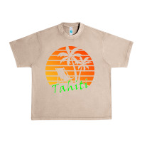 French Oak outdoor t  shirt tahiti retro vintage sunset t  shirt Urban Heavy Tee - linhVisuals