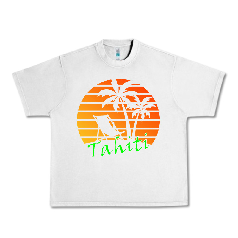 Outdoor T  Shirt Tahiti Retro Vintage Sunset T  Shirt Urban Heavy Tee by linhVisuals | Teevron