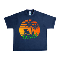 Navy outdoor t  shirt tahiti retro vintage sunset t  shirt Urban Heavy Tee - linhVisuals