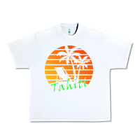 White outdoor t  shirt tahiti retro vintage sunset t  shirt Urban Heavy Tee - linhVisuals