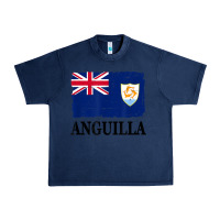 Navy flag of anguilla   anguilla banner t shirt Urban Heavy Tee - linhVisuals